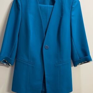 Blue Blazer & Classic Trousers Set Size S – Worn Once